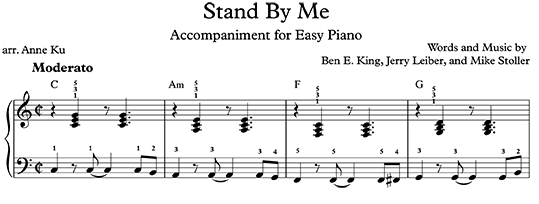 Jukebox Piano Class Stand By Me For Easy Piano Anne Kuanne Ku