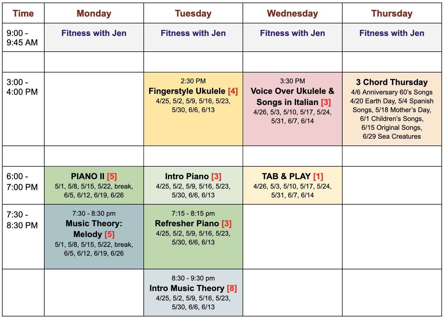 Spring2023CourseSchedule Anne KuAnne Ku